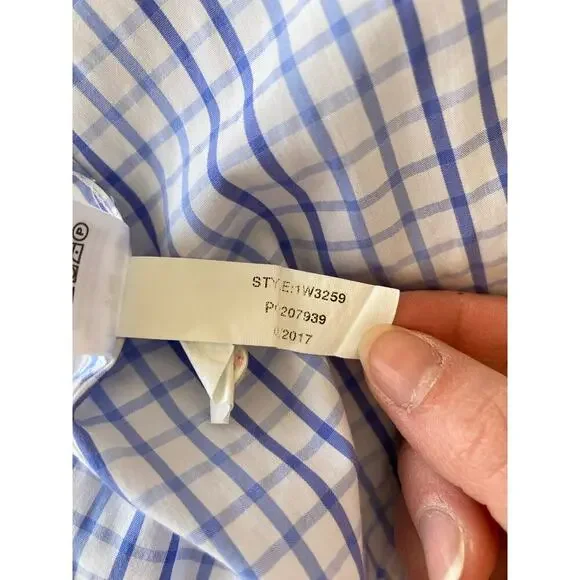 Vineyard Vines Men's Button Down Blue White Plaid Check Dress Shirt Classic Fit - Picture 6 of 6